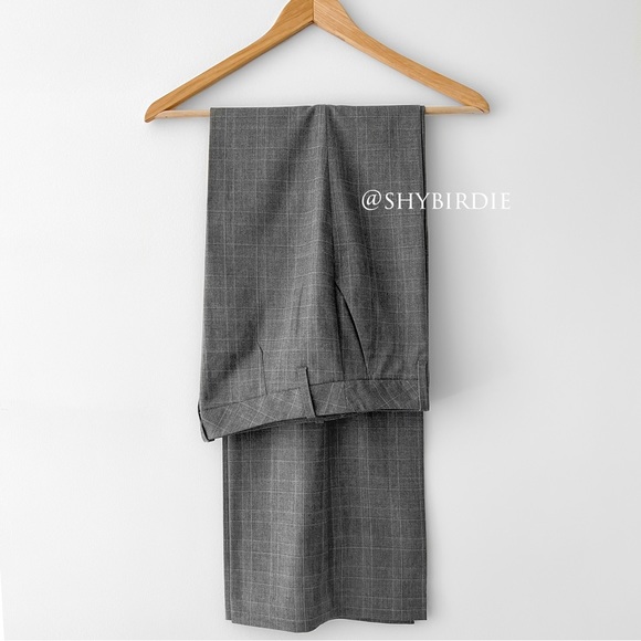 NEW JACOB Wide Leg Dress Pants in Glen Plaid - Picture 8 of 16